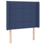 Cabecero con orejas de tela azul 83x16x118/128 cm de vidaXL, Cabeceros y pies de cama - Ref: Foro24-3119560, Precio: 65,78 €,...