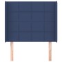 Cabecero con orejas de tela azul 83x16x118/128 cm de vidaXL, Cabeceros y pies de cama - Ref: Foro24-3119560, Precio: 65,78 €,...