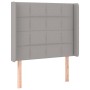 Cabecero con orejas de tela gris claro 103x16x118/128 cm de vidaXL, Cabeceros y pies de cama - Ref: Foro24-3119570, Precio: 7...
