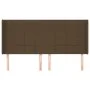 Cabecero con orejas de tela marrón oscuro 183x16x118/128 cm de vidaXL, Cabeceros y pies de cama - Ref: Foro24-3119597, Precio...