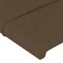 Cabecero con orejas de tela marrón oscuro 183x16x118/128 cm de vidaXL, Cabeceros y pies de cama - Ref: Foro24-3119597, Precio...