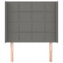 Cabecero con orejas de tela gris oscuro 83x16x118/128 cm de vidaXL, Cabeceros y pies de cama - Ref: Foro24-3119555, Precio: 7...