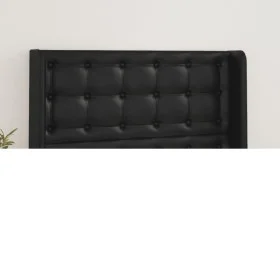 Cabecero con orejas de cuero sintético negro 103x16x118/128 cm de vidaXL, Cabeceros y pies de cama - Ref: Foro24-3119664, Pre...