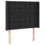 Cabecero con orejas de cuero sintético negro 103x16x118/128 cm de vidaXL, Cabeceros y pies de cama - Ref: Foro24-3119664, Pre...