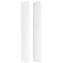 Headboard with white synthetic leather ears 203x16x118/128 cm by vidaXL, Headboards and footboards - Ref: Foro24-3119689, Pri...
