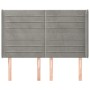 Cabecero con orejas de terciopelo gris claro 147x16x118/128 cm de vidaXL, Cabeceros y pies de cama - Ref: Foro24-3119768, Pre...