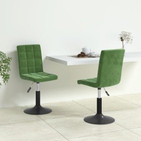 Sillas de comedor giratorias 2 unidades terciopelo verde oscuro en Sillas de comedor | Comprar online en Foru.es