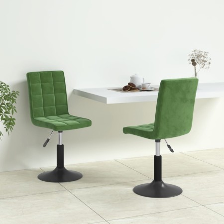 Sillas de comedor giratorias 2 unidades terciopelo verde oscuro en Sillas de comedor | Comprar online en Foru.es