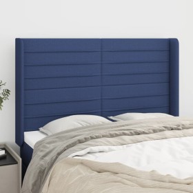 Cabecero con orejas de tela azul 147x16x118/128 cm de vidaXL, Cabeceros y pies de cama - Ref: Foro24-3119724, Precio: 123,27 ...