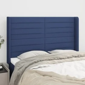 Cabecero con orejas de tela azul 147x16x118/128 cm de vidaXL, Cabeceros y pies de cama - Ref: Foro24-3119724, Precio: 118,86 ...