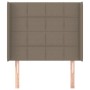 Cabecero con orejas de tela gris taupe 103x16x118/128 cm de vidaXL, Cabeceros y pies de cama - Ref: Foro24-3119574, Precio: 7...