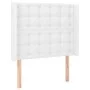 Kopfteil mit Ohren aus weißem Kunstleder, 83x16x118/128 cm von vidaXL, Kopf- und Fußteile - Ref: Foro24-3119653, Preis: 72,06...
