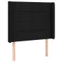 Headboard with black fabric ears 93x16x118/128 cm by vidaXL, Headboards and footboards - Ref: Foro24-3119564, Price: 76,90 €,...