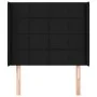 Headboard with black fabric ears 93x16x118/128 cm by vidaXL, Headboards and footboards - Ref: Foro24-3119564, Price: 76,90 €,...