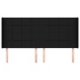 Cabecero con orejas de tela negro 203x16x118/128 cm de vidaXL, Cabeceros y pies de cama - Ref: Foro24-3119604, Precio: 126,38...