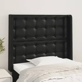 Kopfteil mit Ohren aus schwarzem Kunstleder, 93 x 16 x 118/128 cm von vidaXL, Kopf- und Fußteile - Ref: Foro24-3119658, Preis...