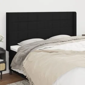 Headboard with black fabric ears 183x16x118/128 cm by vidaXL, Headboards and footboards - Ref: Foro24-3119596, Price: 119,79 ...