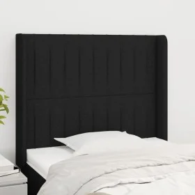 Kopfteil mit schwarzen Stoffohren 93x16x118/128 cm von vidaXL, Kopf- und Fußteile - Ref: Foro24-3119802, Preis: 73,87 €, Raba...