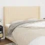 Headboard with cream fabric ears 183x16x118/128 cm by vidaXL, Headboards and footboards - Ref: Foro24-3119837, Price: 146,07 ...