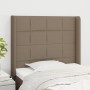 Cabecero con orejas de tela gris taupe 93x16x118/128 cm de vidaXL, Cabeceros y pies de cama - Ref: Foro24-3119566, Precio: 68...