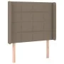 Cabecero con orejas de tela gris taupe 93x16x118/128 cm de vidaXL, Cabeceros y pies de cama - Ref: Foro24-3119566, Precio: 79...