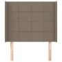 Cabecero con orejas de tela gris taupe 93x16x118/128 cm de vidaXL, Cabeceros y pies de cama - Ref: Foro24-3119566, Precio: 79...
