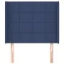 Headboard with blue fabric ears 103x16x118/128 cm by vidaXL, Headboards and footboards - Ref: Foro24-3119576, Price: 74,37 €,...