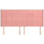 Cabecero con orejas de terciopelo rosa 183x16x118/128 cm de vidaXL, Cabeceros y pies de cama - Ref: Foro24-3119645, Precio: 1...