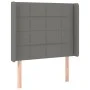 Headboard with dark gray fabric ears 103x16x118/128 cm by vidaXL, Headboards and footboards - Ref: Foro24-3119571, Price: 74,...
