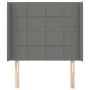 Headboard with dark gray fabric ears 103x16x118/128 cm by vidaXL, Headboards and footboards - Ref: Foro24-3119571, Price: 74,...