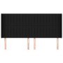 Cabecero con orejas de tela negro 183x16x118/128 cm de vidaXL, Cabeceros y pies de cama - Ref: Foro24-3119834, Precio: 116,87...