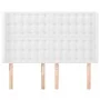 Headboard with white synthetic leather ears 147x16x118/128 cm by vidaXL, Headboards and footboards - Ref: Foro24-3119671, Pri...