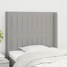 Cabecero con orejas de tela gris claro 93x16x118/128 cm de vidaXL, Cabeceros y pies de cama - Ref: Foro24-3119800, Precio: 59...