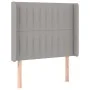Headboard with light gray fabric ears 93x16x118/128 cm by vidaXL, Headboards and footboards - Ref: Foro24-3119800, Price: 59,...