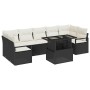 Conjunto de sofá de jardín 8 pcs Negro Poliratán en Sofás de exterior | Comprar online en Foru.es