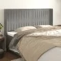 Kopfteil mit hellgrauen Samtohren 183x16x118/128 cm von vidaXL, Kopf- und Fußteile - Ref: Foro24-3119878, Preis: 121,39 €, Ra...