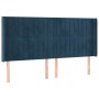 Cabecero con orejas de terciopelo azul oscuro 203x16x118/128 cm de vidaXL, Cabeceros y pies de cama - Ref: Foro24-3119888, Pr...