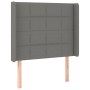 Cabecero con orejas de tela gris oscuro 93x16x118/128 cm de vidaXL, Cabeceros y pies de cama - Ref: Foro24-3119563, Precio: 6...