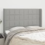 Cabecero con orejas de tela gris claro 147x16x118/128 cm de vidaXL, Cabeceros y pies de cama - Ref: Foro24-3119578, Precio: 1...