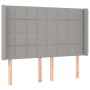 Cabecero con orejas de tela gris claro 147x16x118/128 cm de vidaXL, Cabeceros y pies de cama - Ref: Foro24-3119578, Precio: 1...