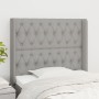 Cabecero con orejas de tela gris claro 93x16x118/128 cm de vidaXL, Cabeceros y pies de cama - Ref: Foro24-3119898, Precio: 71...