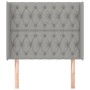 Cabecero con orejas de tela gris claro 93x16x118/128 cm de vidaXL, Cabeceros y pies de cama - Ref: Foro24-3119898, Precio: 71...