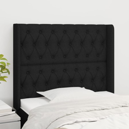 Cabecero con orejas de tela negro 103x16x118/128 cm de vidaXL, Cabeceros y pies de cama - Ref: Foro24-3119908, Precio: 90,30 ...