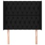 Cabecero con orejas de tela negro 103x16x118/128 cm de vidaXL, Cabeceros y pies de cama - Ref: Foro24-3119908, Precio: 90,30 ...