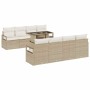 Conjunto de sofá de jardín 9 pcs Beige Poliratán en Sofás de exterior | Comprar online en Foru.es