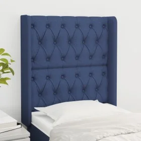 Kopfteil mit blauen Stoffohren 83x16x118/128 cm von vidaXL, Kopf- und Fußteile - Ref: Foro24-3119896, Preis: 81,94 €, Rabatt: %
