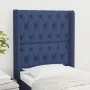 Kopfteil mit blauen Stoffohren 83x16x118/128 cm von vidaXL, Kopf- und Fußteile - Ref: Foro24-3119896, Preis: 81,94 €, Rabatt: %