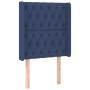 Cabecero con orejas de tela azul 83x16x118/128 cm de vidaXL, Cabeceros y pies de cama - Ref: Foro24-3119896, Precio: 86,10 €,...
