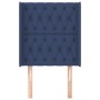 Cabecero con orejas de tela azul 83x16x118/128 cm de vidaXL, Cabeceros y pies de cama - Ref: Foro24-3119896, Precio: 86,10 €,...