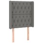 Cabecero con orejas de tela gris oscuro 83x16x118/128 cm de vidaXL, Cabeceros y pies de cama - Ref: Foro24-3119891, Precio: 8...